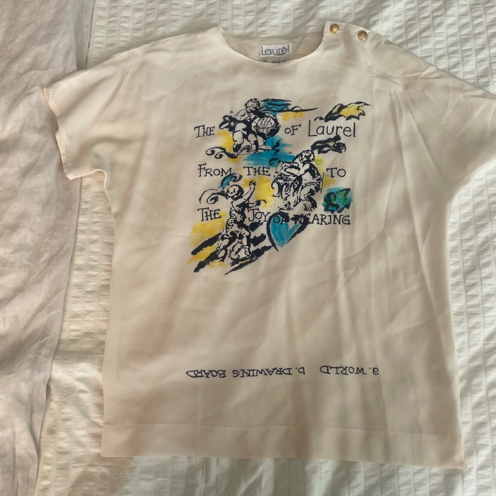 100% Silk Vintage T Shirt